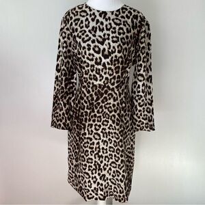 rag & bone Animal Print Long Sleeve Dress